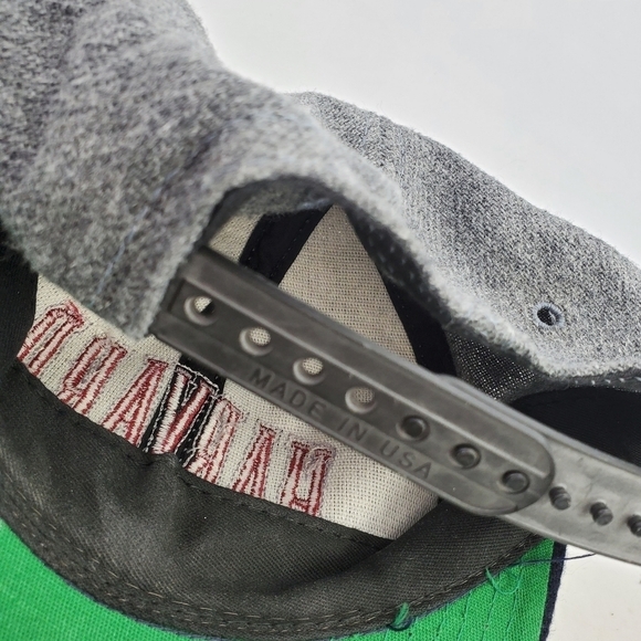 Vtg Broner Harvard Baseball Cap Hat 1-Sz Snapback Gray Blue Red  Logo USA Made - Picture 10 of 10